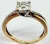 9ct yellow gold 0.10 diamond cluster ring size K