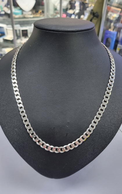 SILVER CURB CHAIN 21