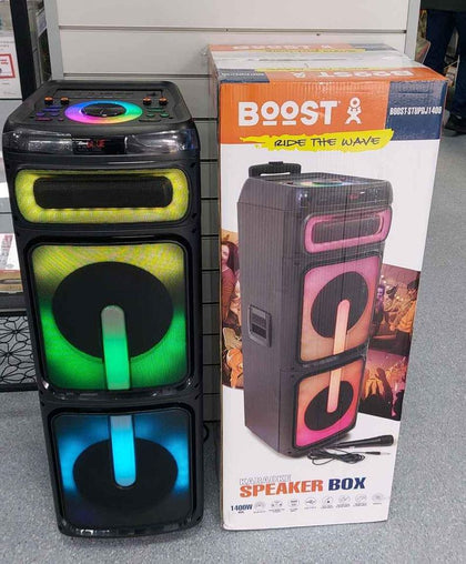 Boost STUPDJ1400 1400W Karaoke Speaker Box Speaker (Bluetooth, TF, AUX) - With 1x Mic **BRAND NEW**