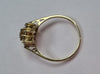 9ct gold cluster ring cz stones Size O