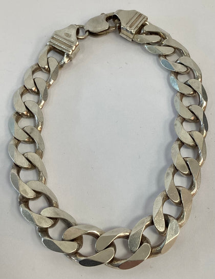 Silver Curb Bracelet 8.5”