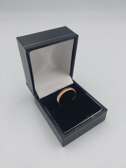 22K Gold Ring Plain Wedding Band, 22 Hallmarked, 3.7G, Size: M, Box Included