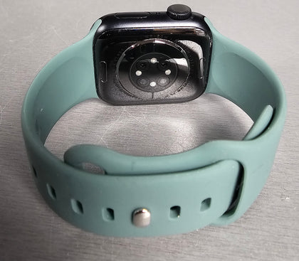 Apple Watch Series 9 - 41mm - GPS - Midnight Aluminium Case -Green Sport Band - S/M