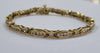 18ct Gold Bracelet With CZ Stones  7.5 Inches