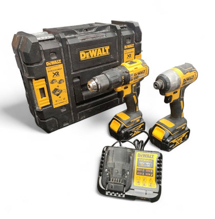 DeWalt DCD778 18V Drill and DCF787 18V Driver w/4.0ah batteries, charger and case