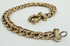 9ct gold double link curb bracelet 8"