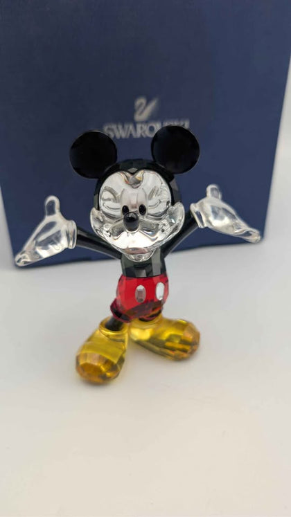 **DEAL** Swarovski Mickey Mouse Crystal Figurine – Disney – Cut Crystal – Boxed
