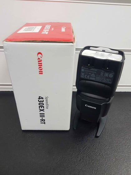 Canon speedlite 430EX lll-RT boxed black with accessories and travel case + manuals