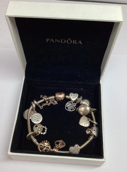 Pandora Bracelet and Charms 21cm