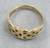 9ct Gold Celtic Knot Ring Size "O"