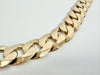 9ct yellow gold curb link bracelet 7.5"