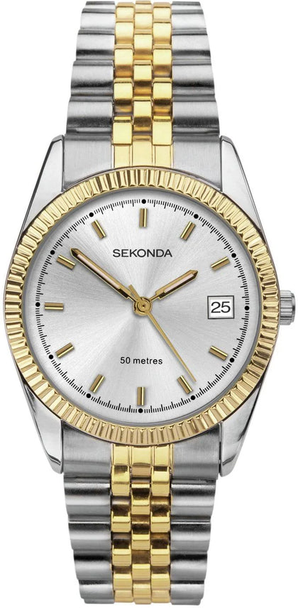 Sekonda Men's Two Tone Gold Plated Bracelet Analogue Watch ( 1757 AKT )