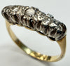 18ct Yellow Gold & Platinum 5 stone Diamond Ring size H 1/2