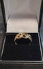 9ct Yellow Gold & Diamond Crossover Ring - Size L - 2.13g