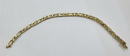 18ct Gold Bracelet with CZ 7.5