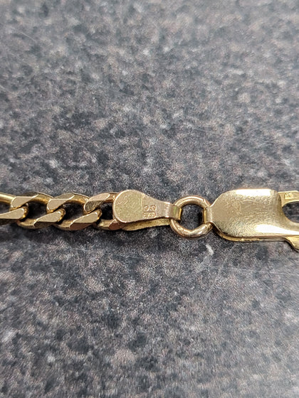 9ct Yellow Gold Figaro Link Bracelet - 5.5G - 10