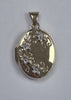 9ct gold oval floral locket