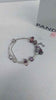 Pandora ALE 925 Sterling Silver Charm Bracelet With 9x Charms & Safety - 8" Long - Boxed