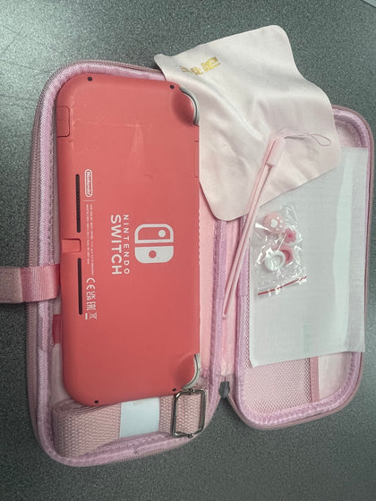 Nintendo Switch Lite Console, Coral Pink, with case