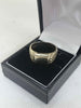 9CT 375 HALLMARKED, RING WITH PLATE, SIZE:U, 6.8G, BOXED, PRE OWNED