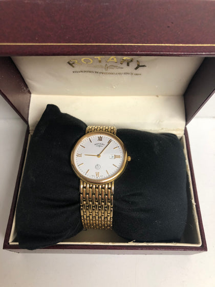 Rotary Artemis Gold Watch Gents 38mm