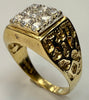 9ct signet ring with cz stones size T
