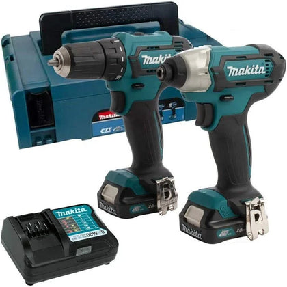 Makita CLX224AJ 12V CXT 2 Piece Cordless Kit 2 x 2 0Ah Batteries Charger in Case