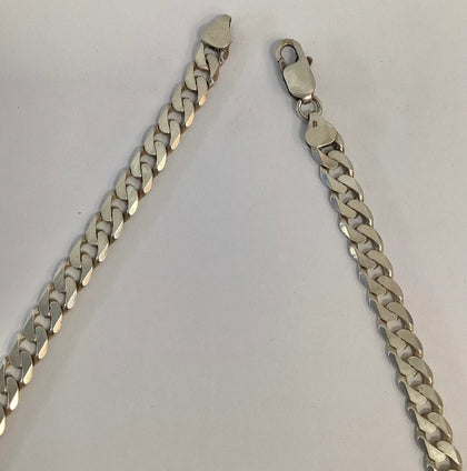 Silver Curb Chain 24”