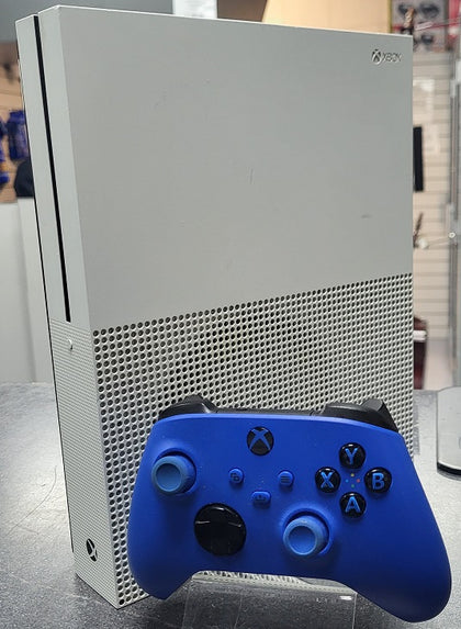 Xbox One S Console - 1TB - White - Unboxed - With Blue Controller