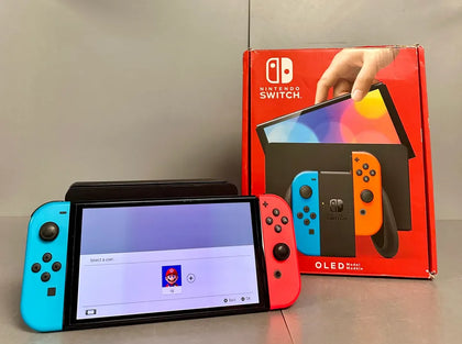 Nintendo Switch OLED Console Neon Red/Blue Joy-Con's ** Boxed **