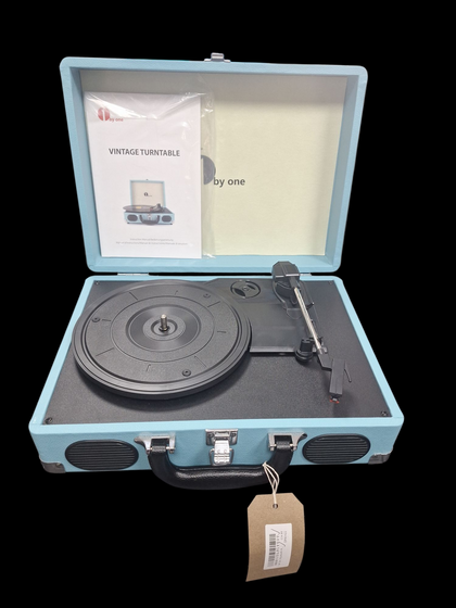 1 by One Bluetooth Record Player Beltdrive 3Speed Portable Vinyl turntable