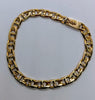 585 14CT, YELLOW GOLD, MARIAN STYLE Bracelets, 9", 16.75G, BOXED