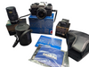 OLYMPUS OM10 SLR CAMERA BUNDLE BOXED