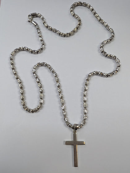 Silver beaded chain 32