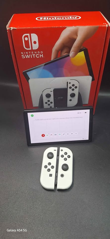 Nintendo Switch OLED Handheld Gaming Console - 64GB SSD - White - Boxed