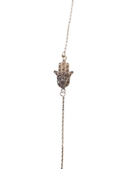 Palm Hand Silver Bracelet