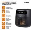 Tower- Vortx Vizion Air Fryer with Colour LCD Digital Display with 6 Litre Capacity - Black BOXED