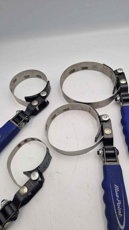 Blue Point by Snap-on 4pc Swivel Oil Filter Wrench Set Heavy Duty Strap Type Truck & Fuel Filters