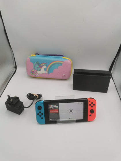 Switch Console, 32gb Hac-001-01 + Mixed Joy-con, Unboxed with charger and dock+ carry case