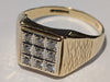 9ct Gold Square Top Ring