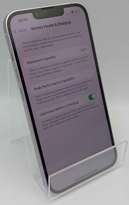 Apple iPhone 14 128GB Purple, Unlocked 84% Battery Health, Unboxed