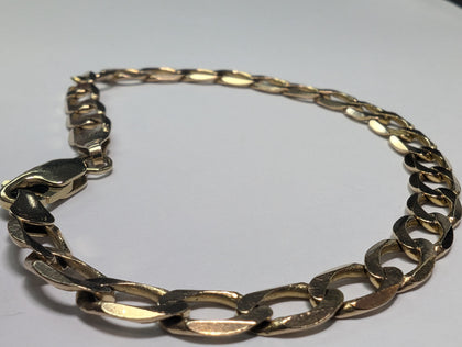 9CT GOLD CURB BRACELET 8.70G PRESTON STORE