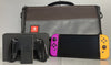 Nintendo Switch OLED Console Purple/Orange Joy-con's & Carry Case ** Unboxed **