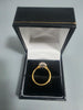 18CT Gold Ring 3.8G HM 375 Size O With Blue Stone
