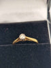 18ct Yellow Gold Antique CZ Solitaire Ring - Size H - 1.45 Grams
