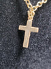 9ct Yellow Gold Belcher Chain And Crucifix Pendant - 6.04G - 15" - Hallmarked