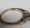14K - Yellow Gold Ring With Clear Stones - 2.09G - Size M - Hallmarked