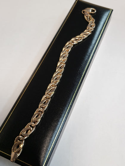 14ct Rose Gold Fancy Link Bracelet - 9