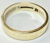 9ct yellow gold wedding band ring size M 1/2