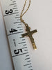 9ct Yellow Gold Thin Chain with Crucifix - 24" (1.5") - 4.52g